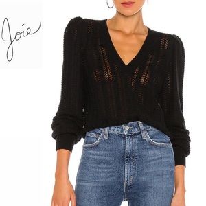 🖤NWT JOIE KERRY CASHMERE BLEND LIGHTWEIGHT SWEATER IN CAVIAR